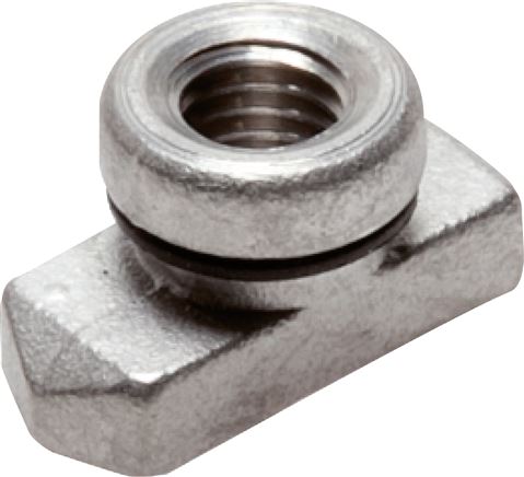 Exemplary representation: Support rail nuts, light series & double pipe clamp, stainless steel