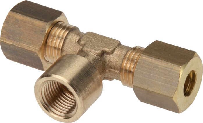 Exemplary representation: T-screw connection with cylindrical female thread, brass