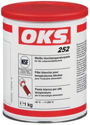 Exemplary representation: OKS white high-temperature paste for food technology (can)